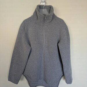 Everlane The ReNew Fleece Quarter Half zip Sweater Small Pullover Jumper